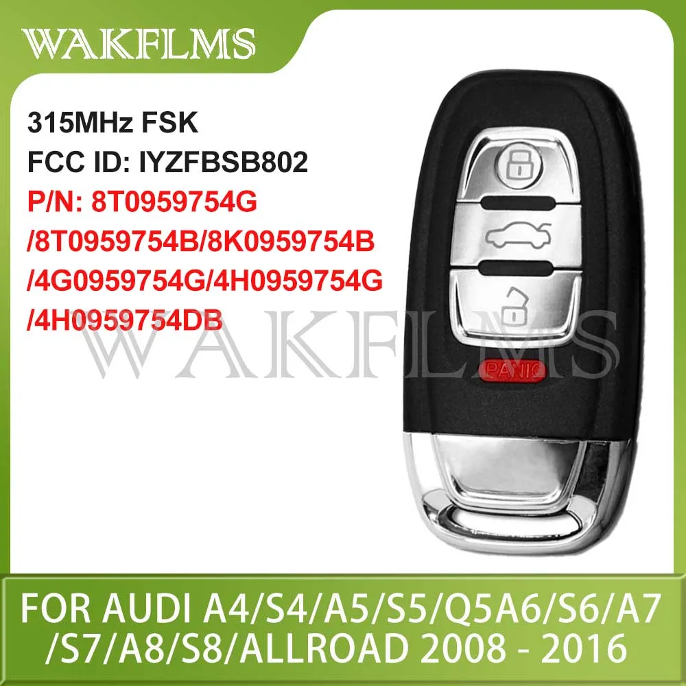 8T0959754G/B 8K0959754B 4G0959754G 4H0959754G Für Audi Q5 A4L A5 A6 A7 A8 RS4 RS5 S4 S5 Smart Car Key Keyless 315Mhz 46 CHIP – Detail 2