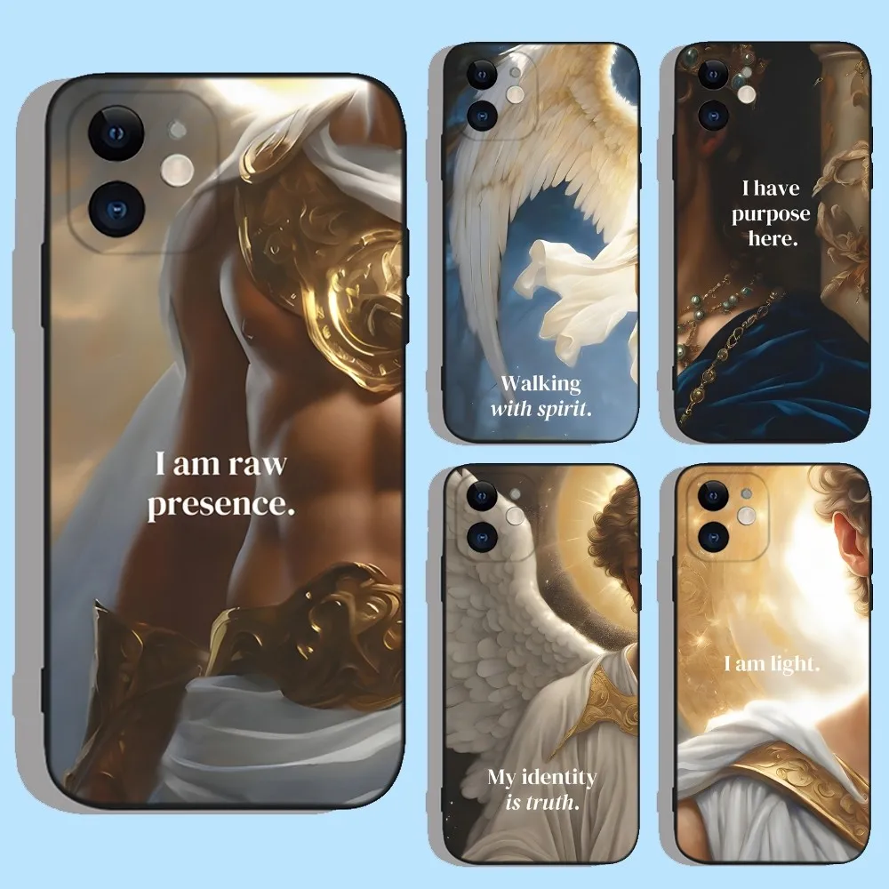 Greek Mythology Goddess Diana Phone Case For iPhone 16,15,14,13,12,11,XS,XR,X,8,7,Pro,Max,Plus,mini Silicone Black Cover