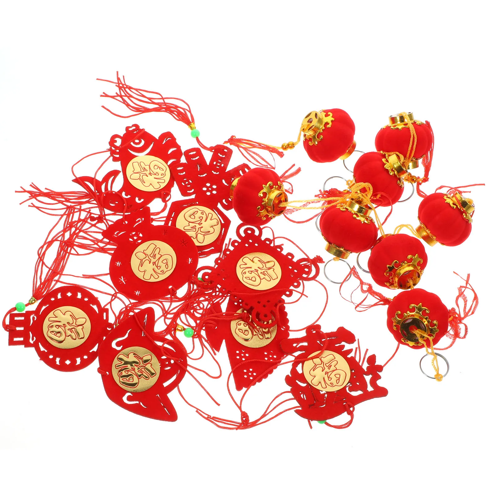

1 set Bonsai Hanging Decor Chinese New Year Spring Festival Decor Tree Pendant for Home Office Mall Decoration Red Traditional
