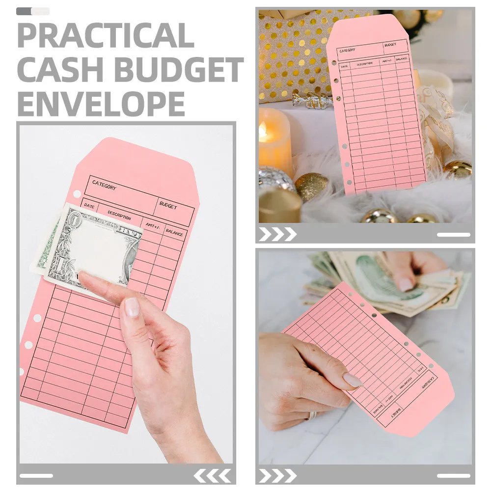 

24 шт. конвертов для денег для бюджетного планирования, практичные конверты для денег с отверстиями для крепления в папку.