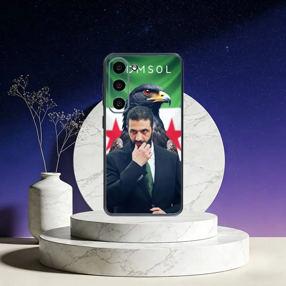 أحمد الشارا سوريا السورية العلم جراب هاتف لسامسونج غالاكسي A73، A72، A71، A70، A53، A52، A51، أخرى غطاء أسود ناعم