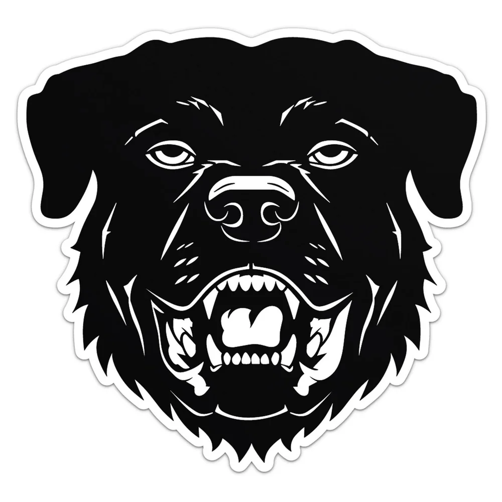 Angry Rottweiler Dog Vinyl Car Sticker Self Adhesive Decal for Truck Window and Travel Case Novelty Auto Decor