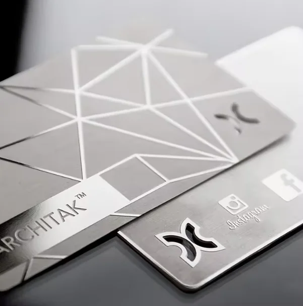 Customized stainless steel mirror business card VIP personal credit card metal business iron card