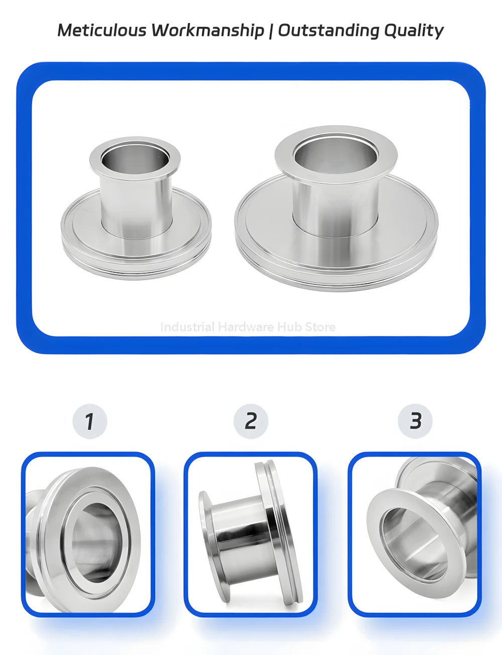 ISO-zu-KF-Vakuum-Reduzieradapter aus Edelstahl 304, ISO63/80/100/160 auf KF16/25/40/50, Vakuumanschluss für Vakuumsysteme – Detail 10