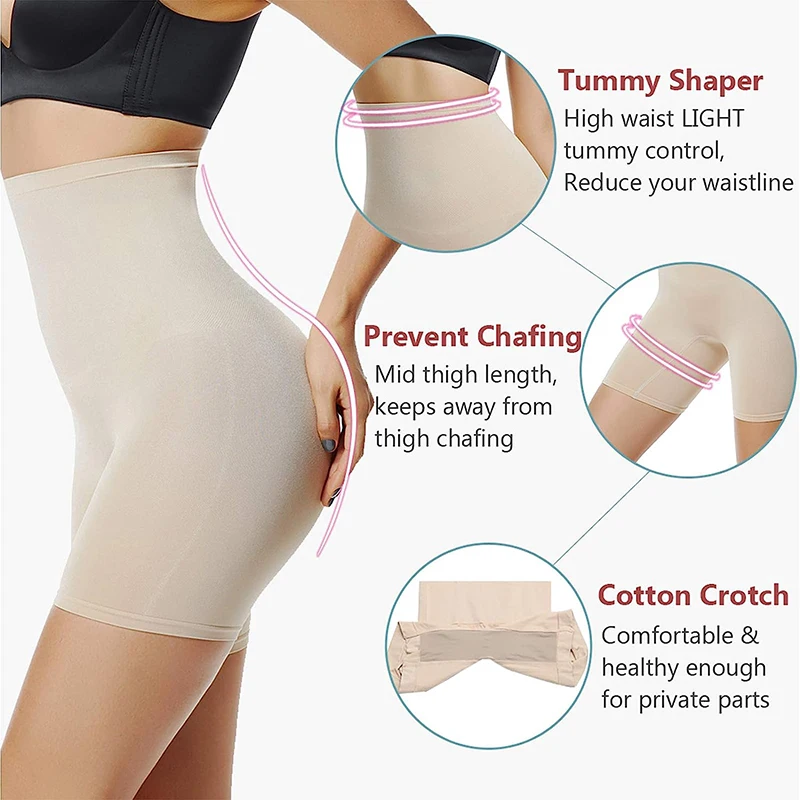 Shapewear for Women Tummy Control Shorts High Waist Panty Mid Thigh Body Shaper Bodysuit Shaping Lady Anti Chafing Boxer Shorts