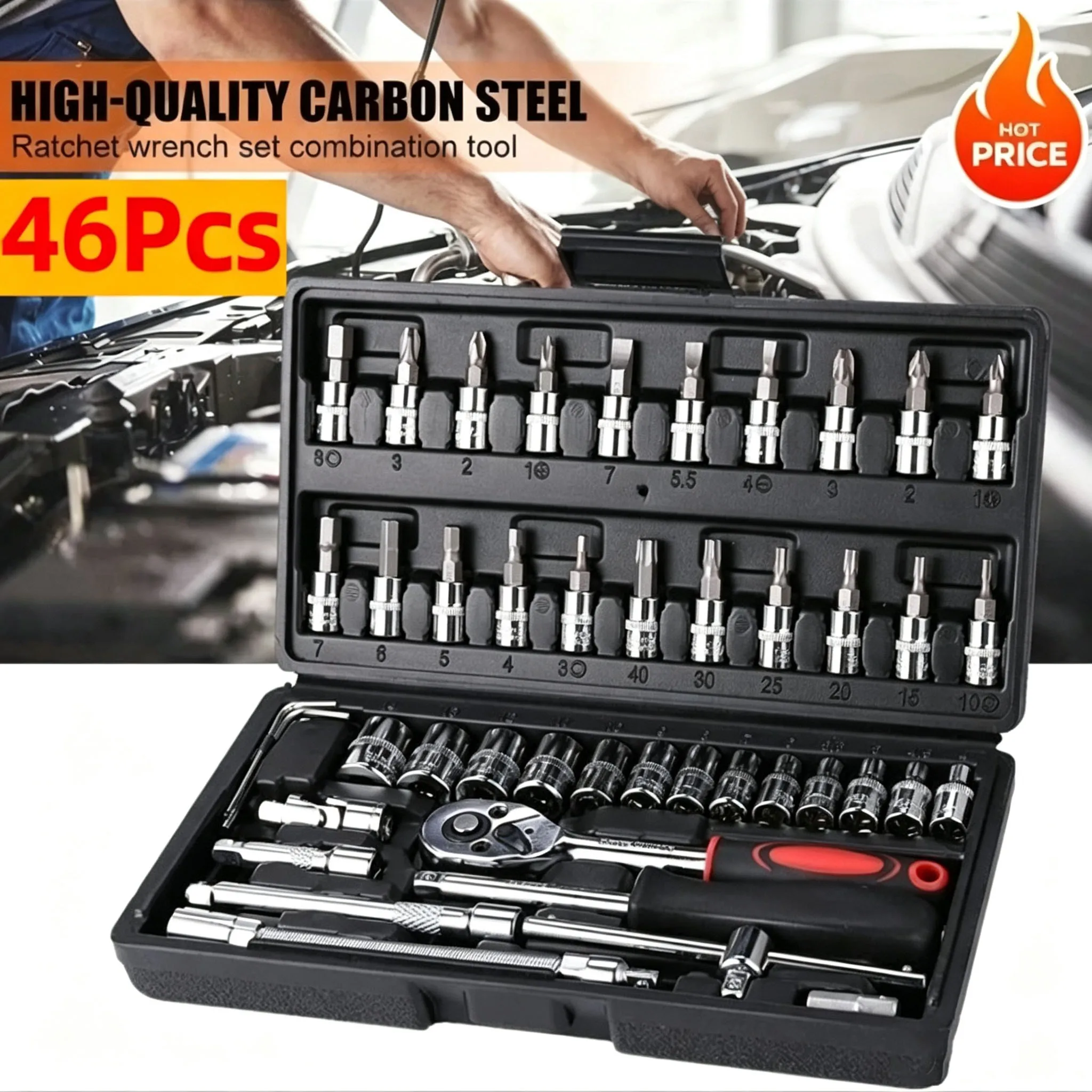 Hot 46Pcs 1/4