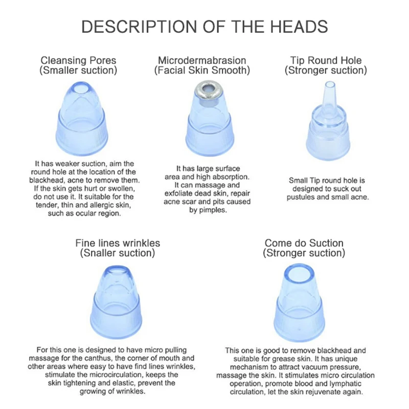 منظف المسام الكهربائي لإزالة الرؤوس السوداء من LESEN للوجه أو الأنف وبقع حب الشباب والبثور وإزالة الرؤوس السوداء والتنظيف العميق #6