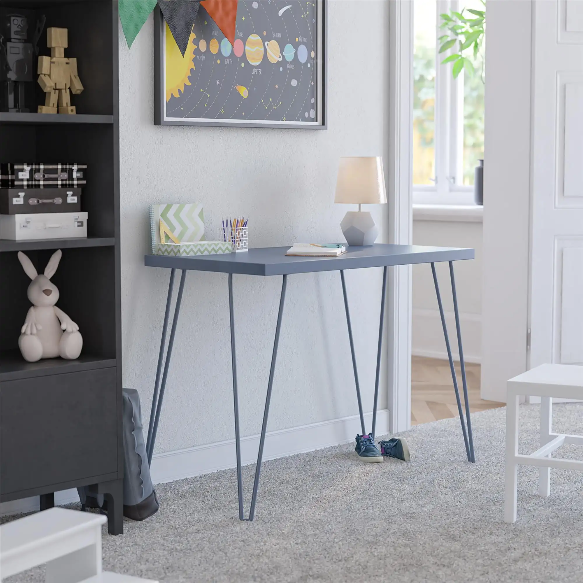 

Tamarack Retro Computer Desk, corner desk office desk white desk with drawers