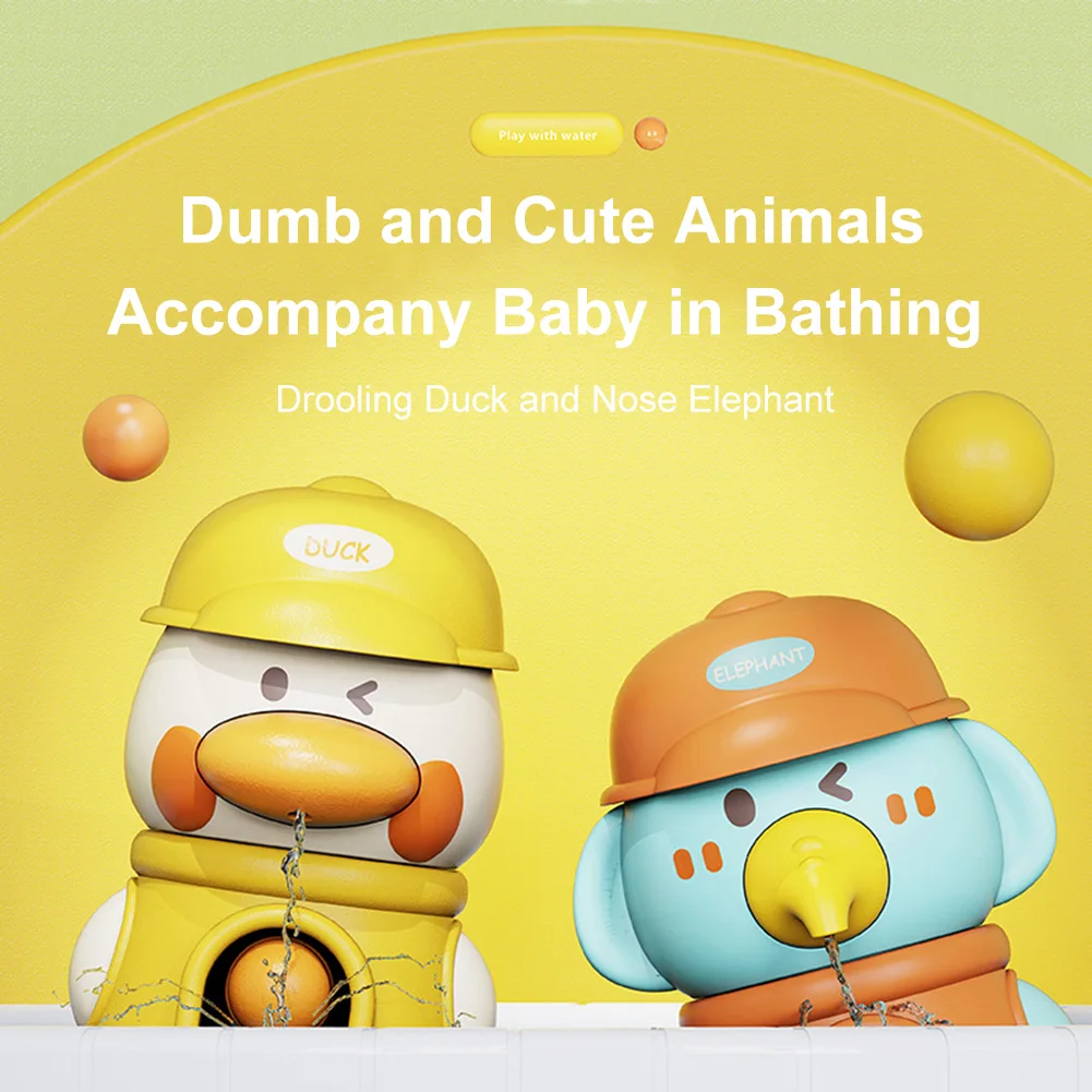 Cartoon Baby Bath Toy Rotating Water Wheel Duck Kawaii Around Joy Children\'s Splashing Bath Swimming Pool Toys for Kids Bathroom
