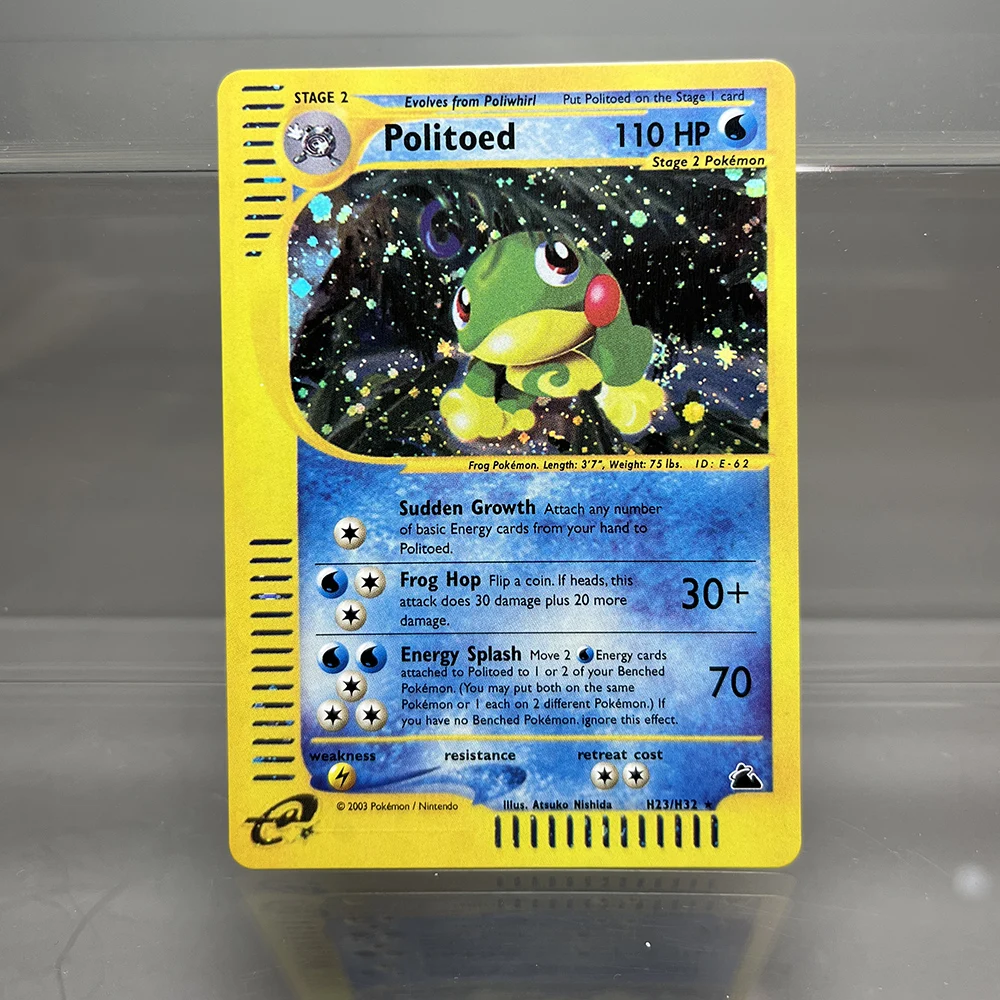 PKM-Karten Tyranitar Gengar Nidoking Einzelfolienkarten Aquapolis Espeon Hypno Classic Game Collection Cards PTCG Proxy Cards