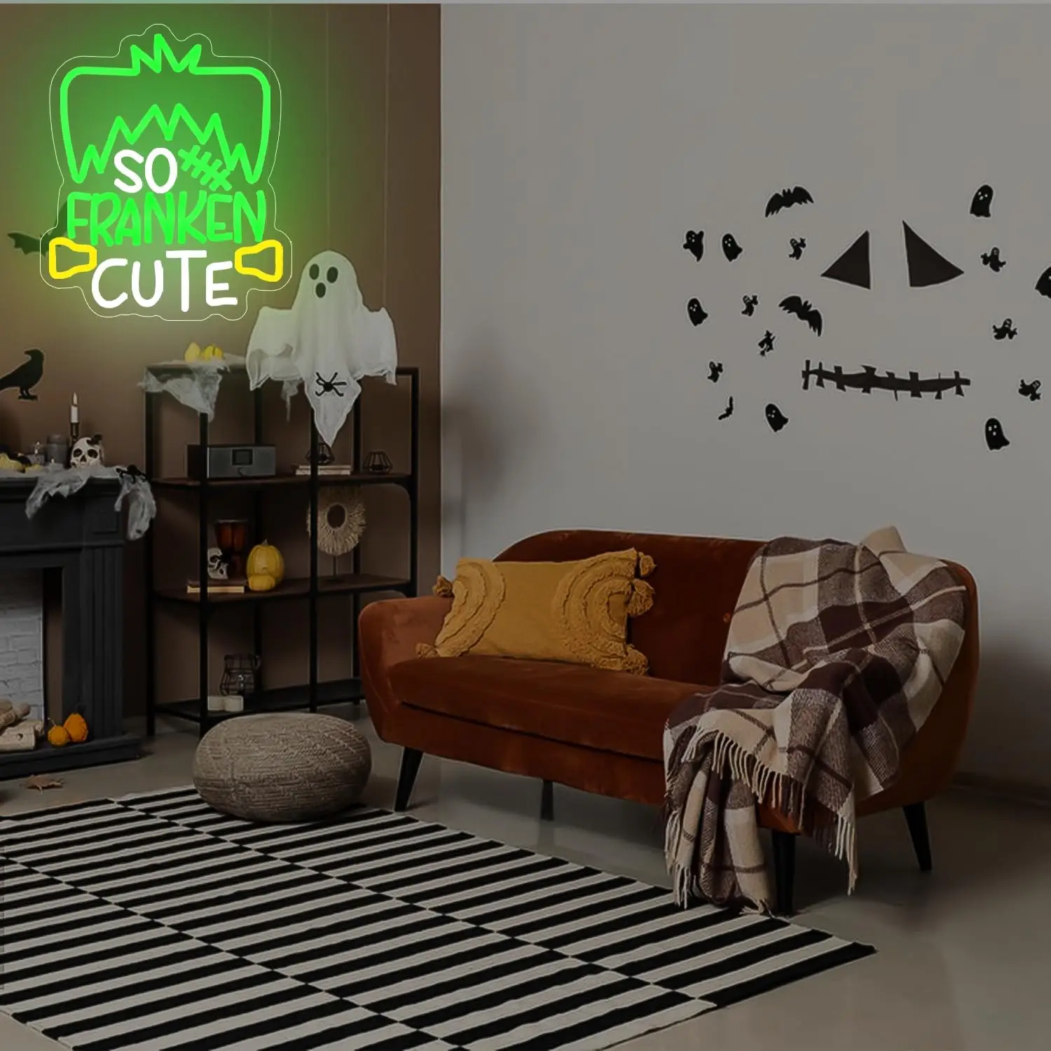 هالوين LED النيون تسجيل USB عكس الضوء ضوء النيون تسجيل ل غرفة نوم غرفة معيشة حفلة عيد ميلاد هدية جدار ديكور #5