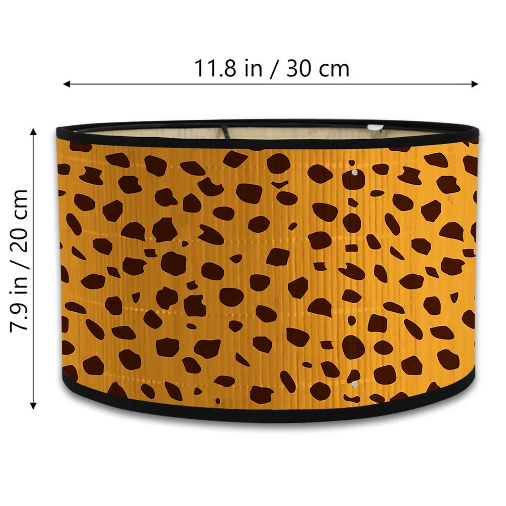 Table Lamp Lampshade Leopard Print Animal Pattern Printed Bamboo Lampshade E27
