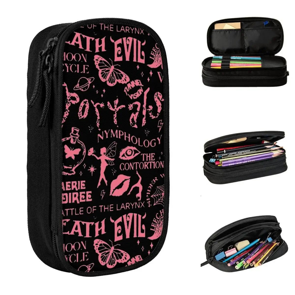 

Melanie Butterfly Martinez Pencil Case Trilogy Tour Singer Pen Holder Bags Girls Boys Large Storage Office Gifts Pencilcases