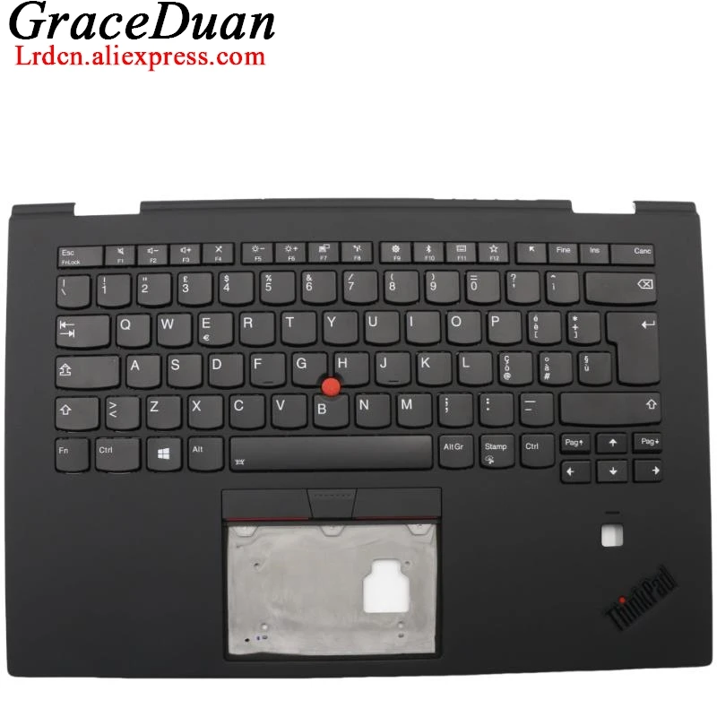 

IT Italian Black Keyboard Upper Case Palmrest Shell Cover For Lenovo Thinkpad X1 Yoga 3rd Gen 3 G3 01LX799 01LX879 01LX919 01LX8