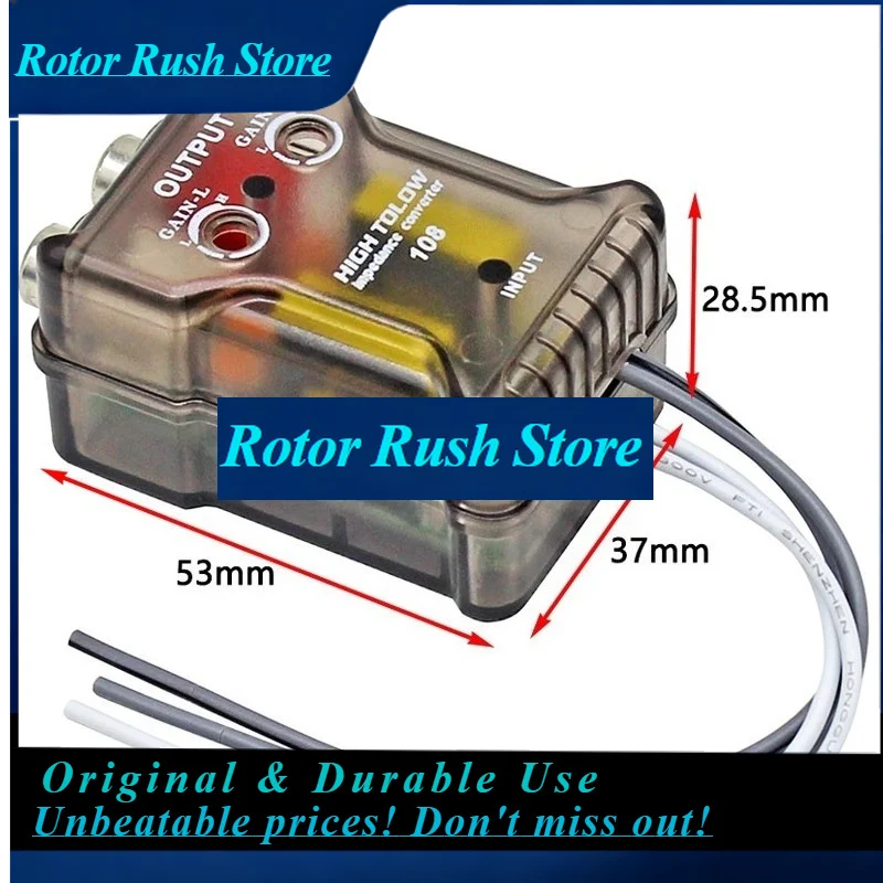 RoRuSTwo Channel Passive High-frequency To Low-frequency Subwoofer Amplifier Host Converter
