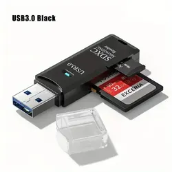 Robusto lettore di schede Micro SD USB 3.0 2.0 2 in 1 Trasmissione dati ad alta velocità Compatibilità fino a 5 Gbps Multipla per fotocamera PC