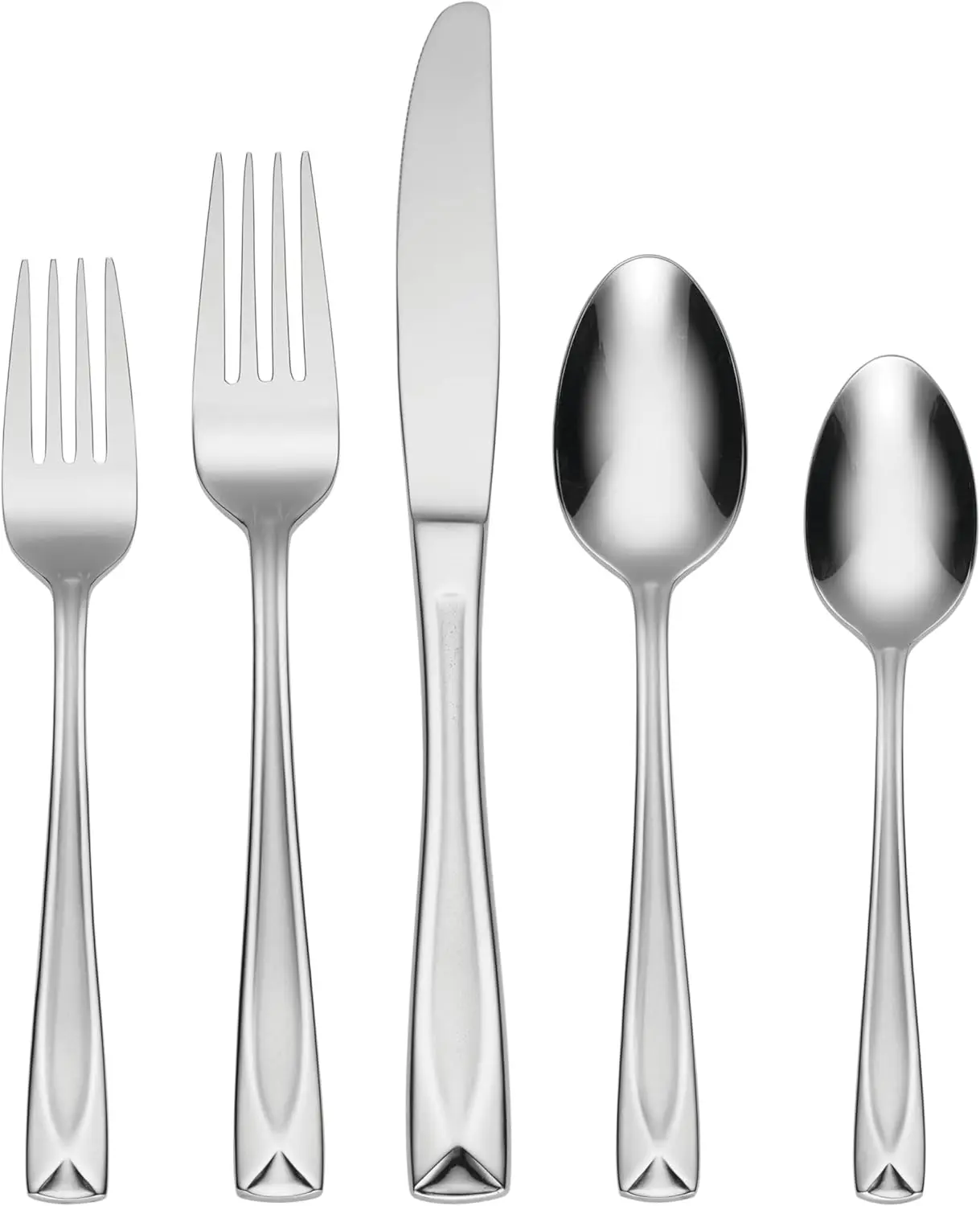 Satin 45 Piece Everyday Flatware Set, Service for 8, 18/0 Stainless Steel, Silverware Set, Dishwasher Safe