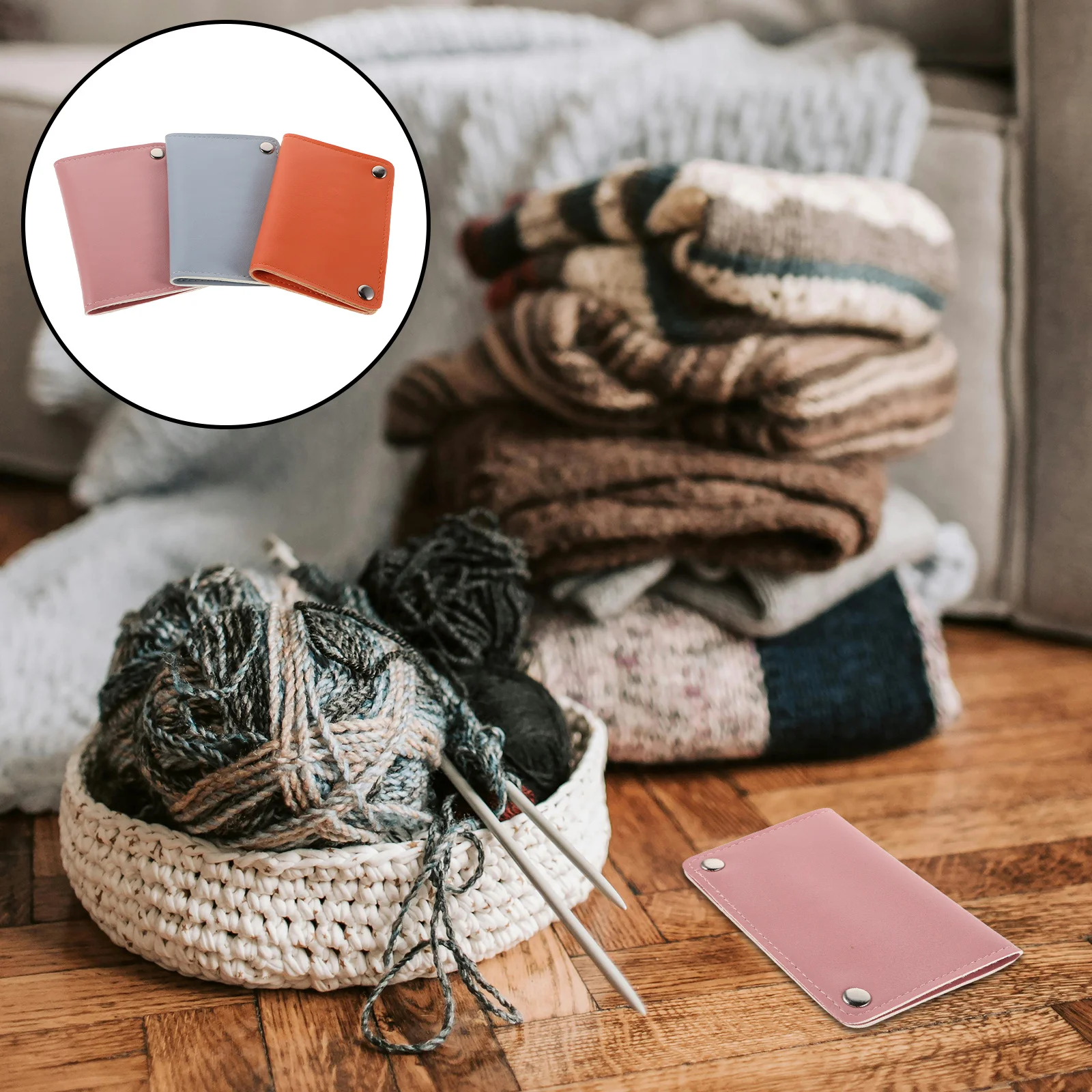 

3pcs Nail Tool Organizer: Portable Drill Bit Holder Case Snap Closure Blue Pink Orange Nail Art Storage Box Protective Lining