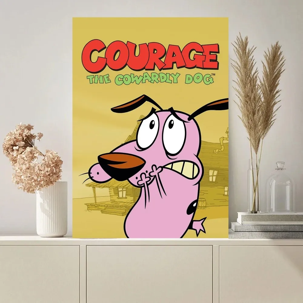 Cartoon C-courage The C-cowardly Dog Poster Paintings on The Wall Picture for Living Room Interior Painting Room Decoration