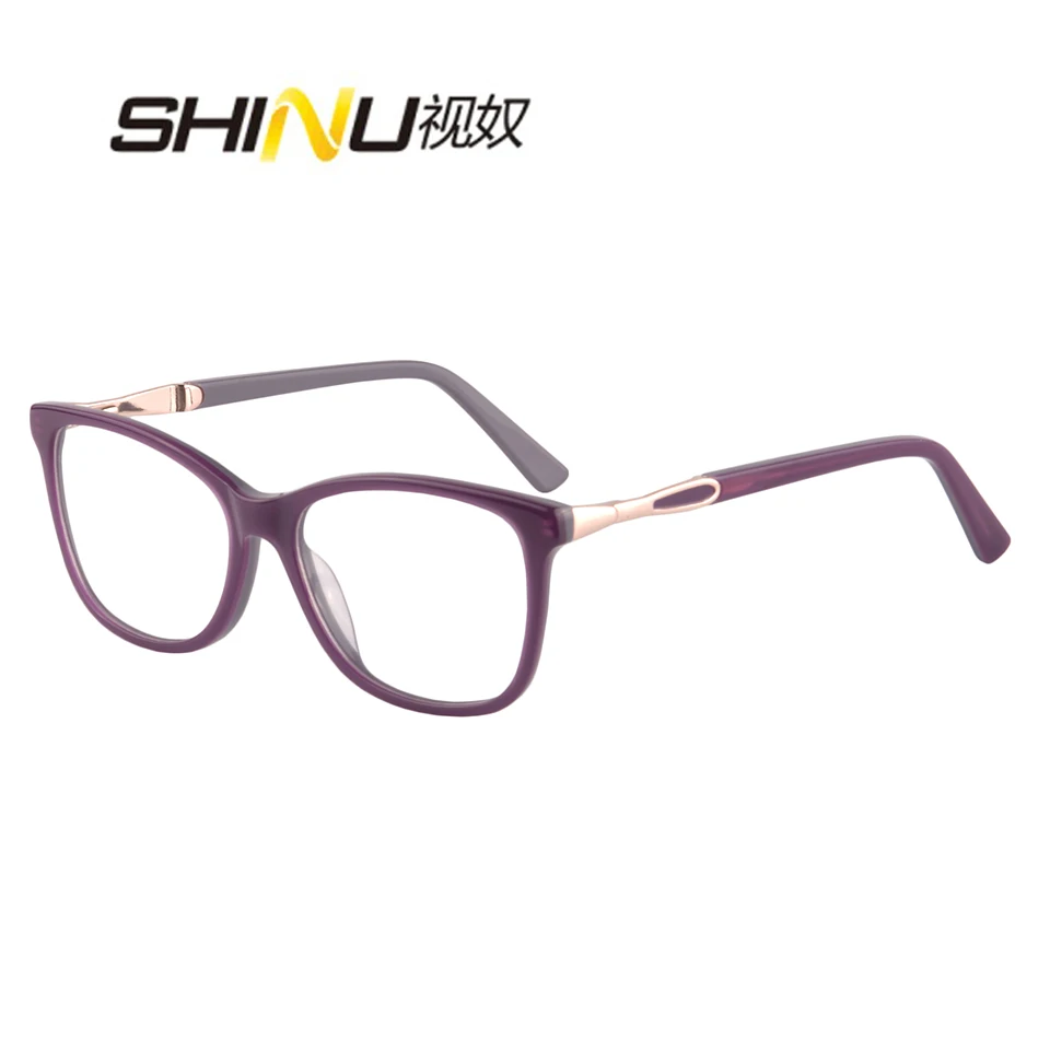 

SHINU Custom Women glasses with diopters multifocal near and far reading glasses acetate glasses myopia glasses women