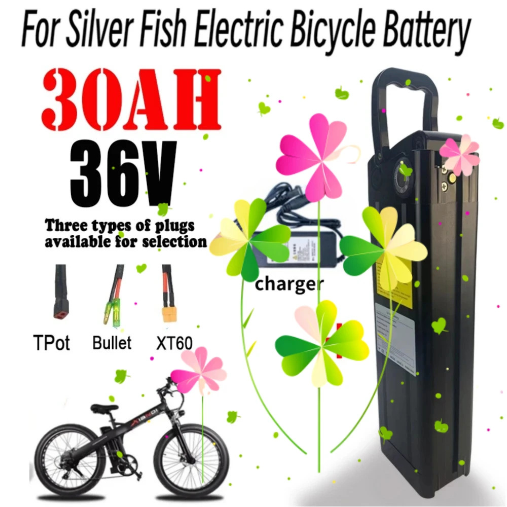 36V For Silver Fish 30Ah 18650 Lithium ion Battery Pack for 1000W Folding Electric Scooter with BMS