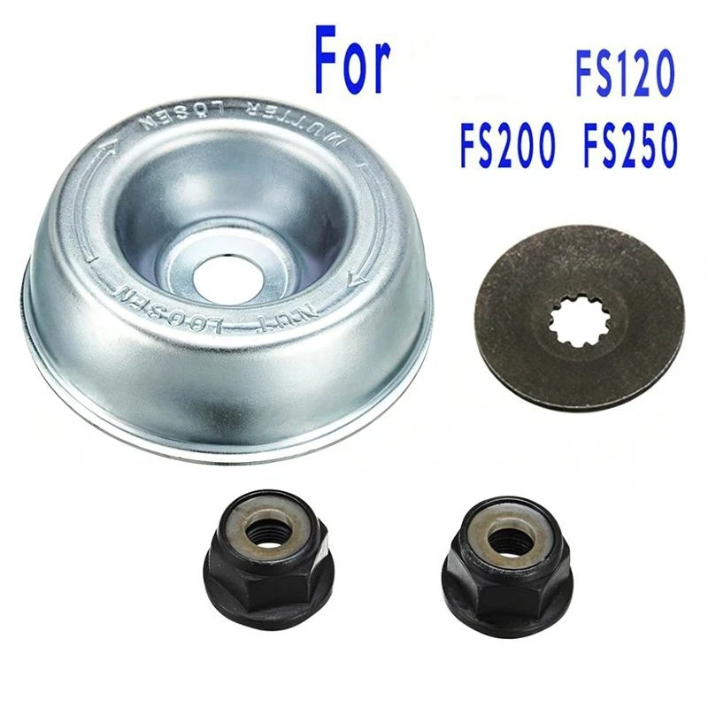 4pcs 4pcs Metal Blade Fixing Kit With 2 Sizes Of Nuts Replacement For SFS120 200 250 56R 80 Strimmer Brushcutter Accessories
