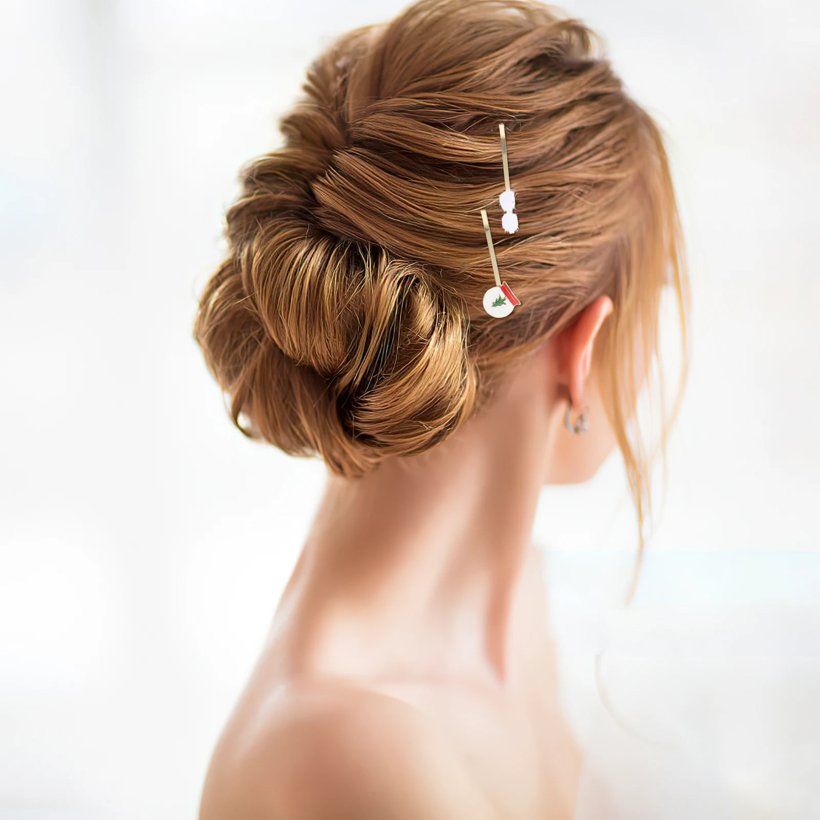 

6 Pcs Alloy Clip Decorative Hair for Women Clips Hairpin Chiristmas Accessories