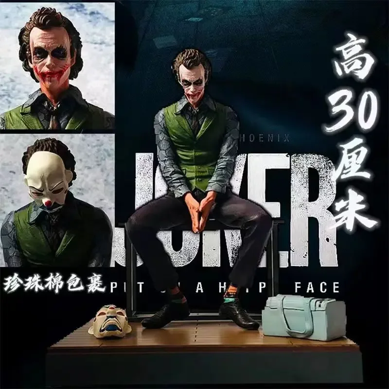 Movie Joker Heath Ledger Clown Pvc Action Figure Collection Statue Model Toys 28cm Desktop Decoration Toys Birthday Gifts