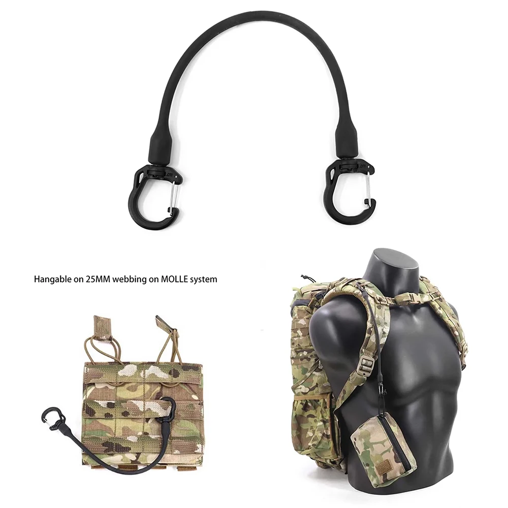 Outdoor Sports Elastic Double Head Hook Key Clip Outdoor Bag Molle Accessories Buckle Key Chain