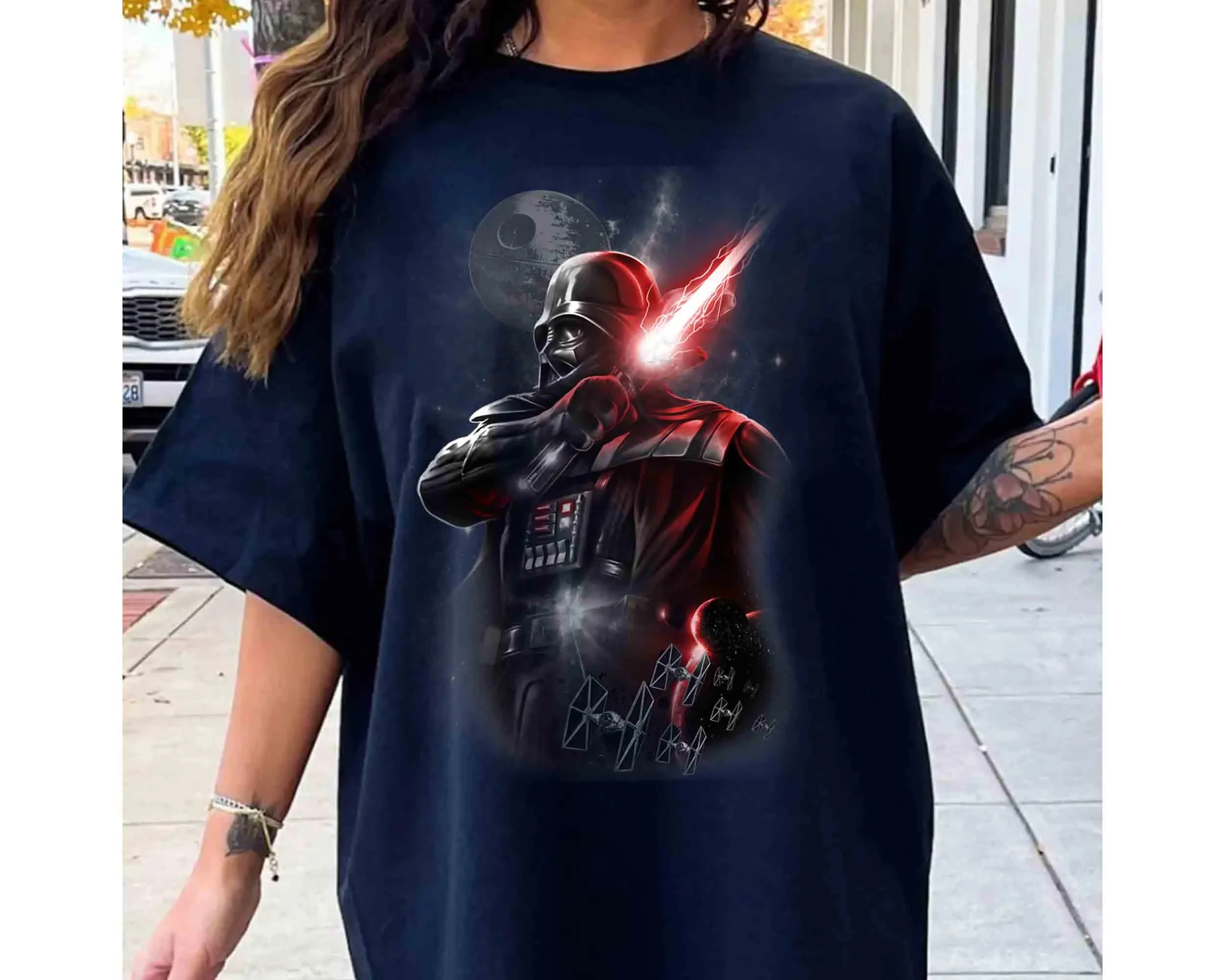 Star Wars dark vador sabre laser Portrait chemise graphique Galaxy's Edge Walt Disney World voyage de vacances en famille