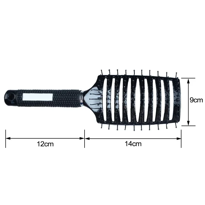 NEW 1 Pcs Anti-static Heat Curved Vent Comb Barber Salon Hair Styling Brush Best For Detangling All Hair Types Professional