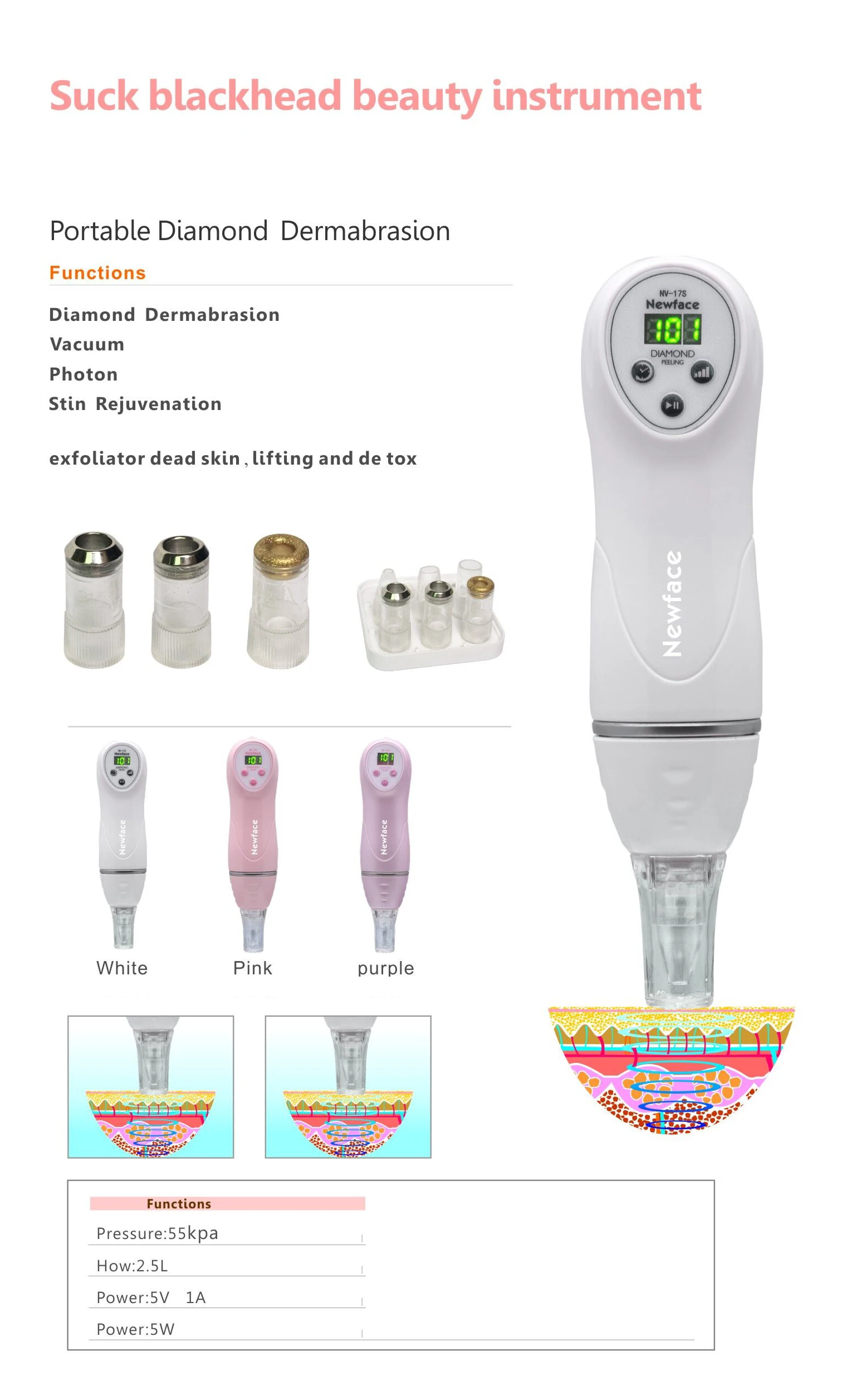 Appareil d'aspiration pour poi - Blackhead Remover Vacuum Suction avis et prix