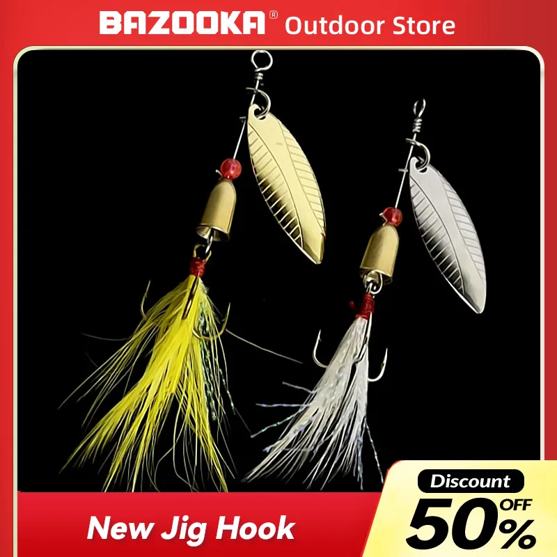 Bazooka Rotate Sequin Treblehook Fishing Lure Chatterbait Pesca Acesssories Artificial Wobblers Camping Peche Shore Winter Bait