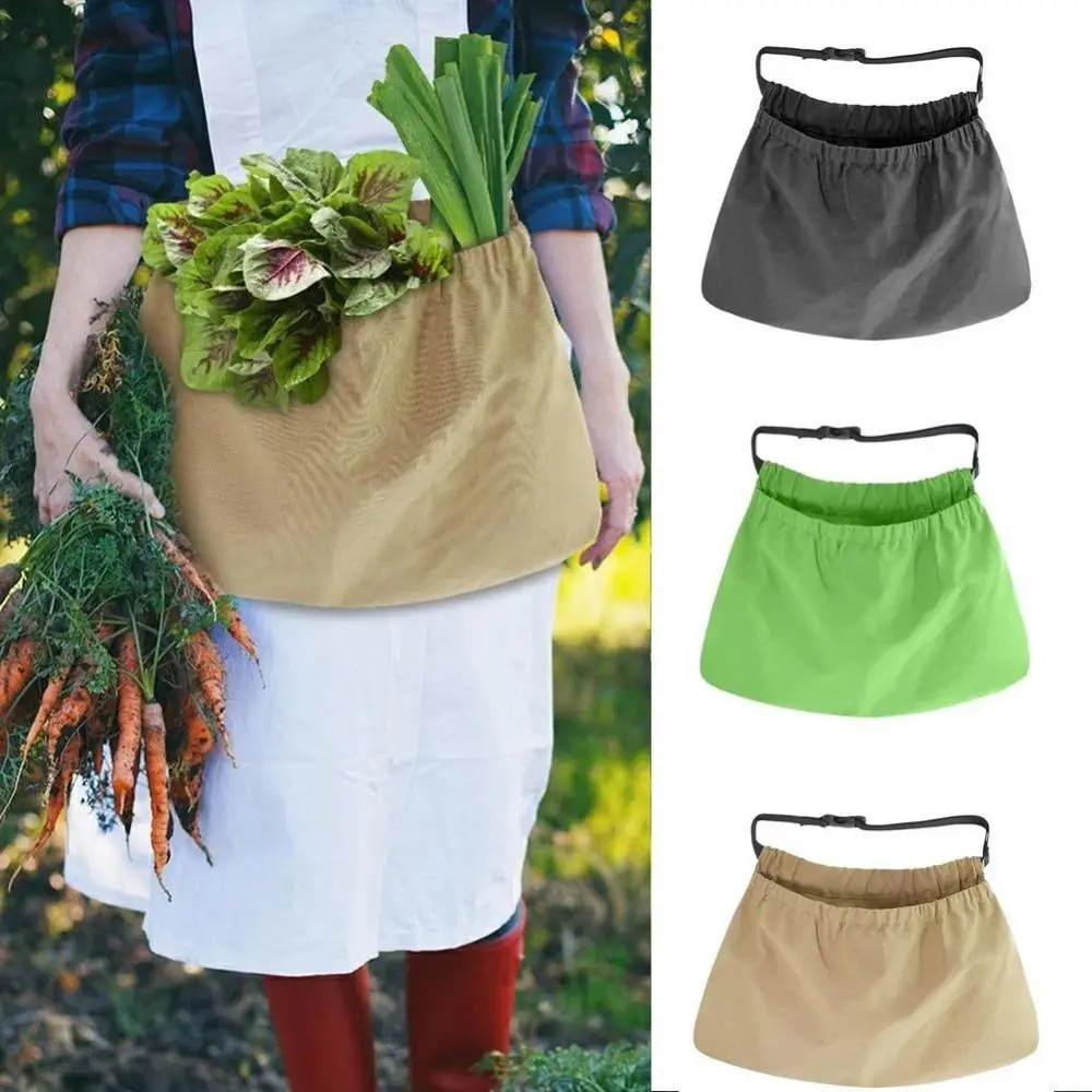 Large Capacity Garden Harvest Apron Wide Opening Protection Egg Collecting Pouch Ergonomic Foraging Outdoor Waist Pack