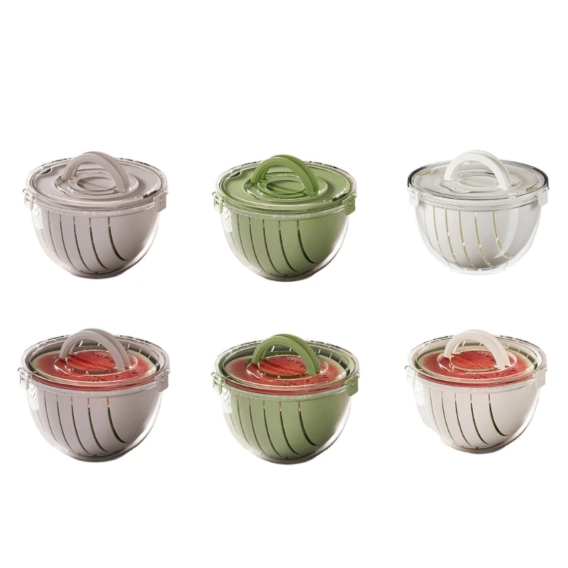 Plastic Watermelon Cutting Basket Efficient Water Draining and Storage