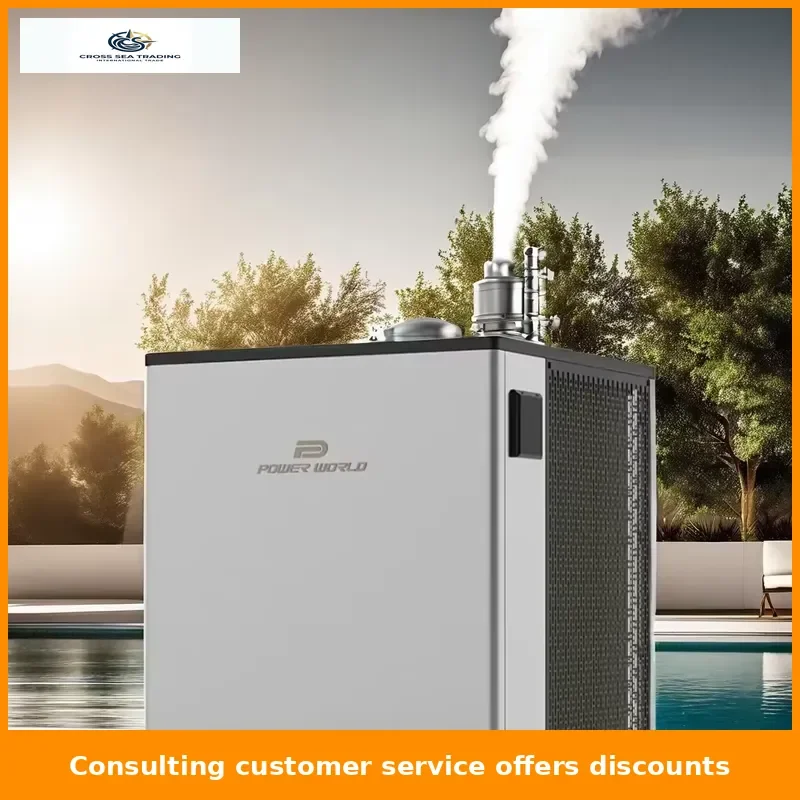Vertical Inverter Air-Source Heat Pump Swimming Pool Water Heater R32 15 kW / 35 kW Electric Outdoor Hotel Titanium Heat