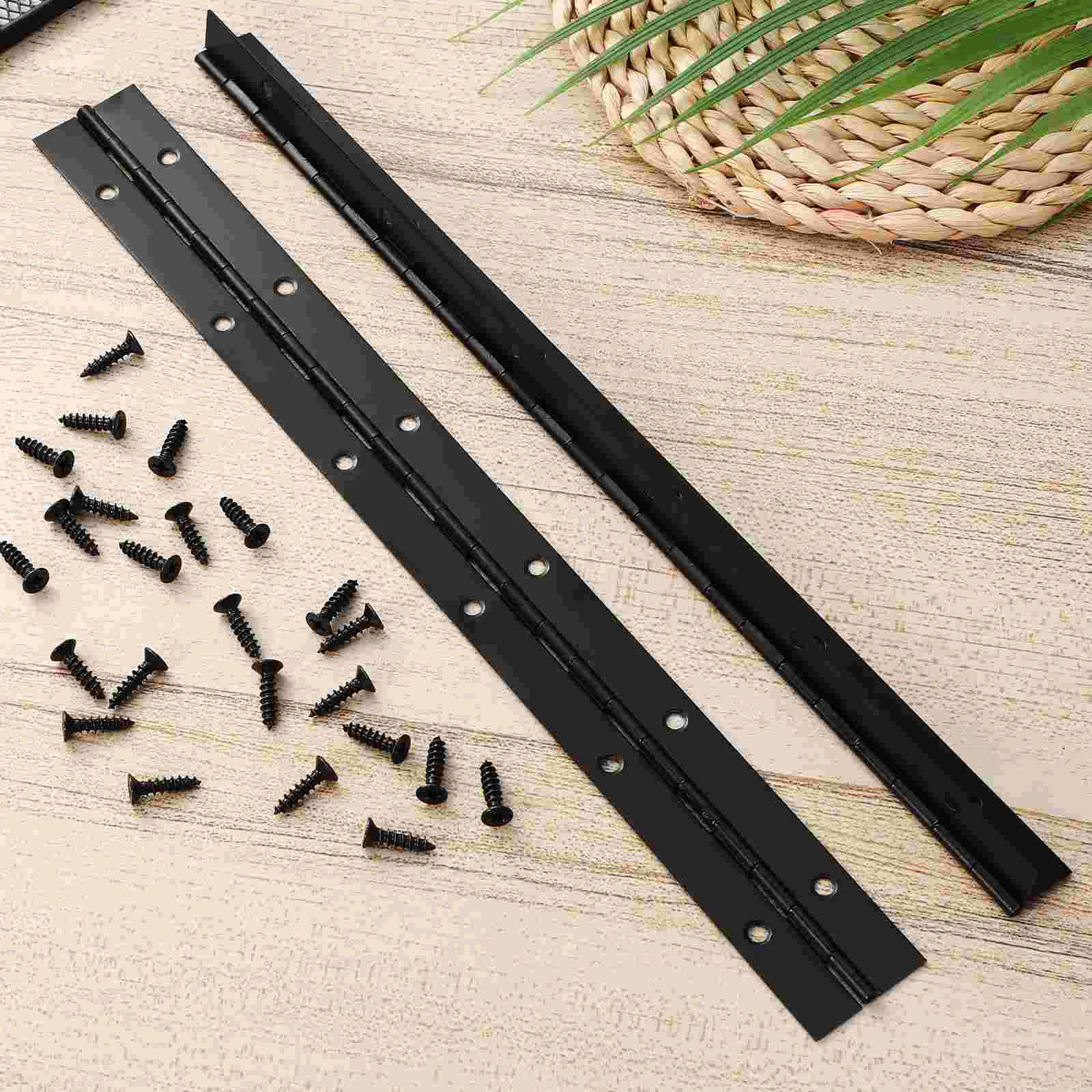 2 ชิ้นบานพับเหล็กเครื่องประดับไม้บานพับแถวเปียโน Heavy Duty สําหรับงานฝีมือโลหะ