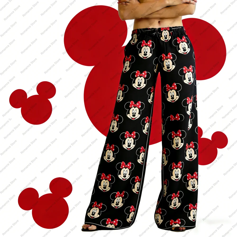 

Women Y2k Mickey Minnie Love Valentine's Day Pajama Pants Printed Kawaii Hot Sleep Sleepwear Bottoms Casual Outing Pants