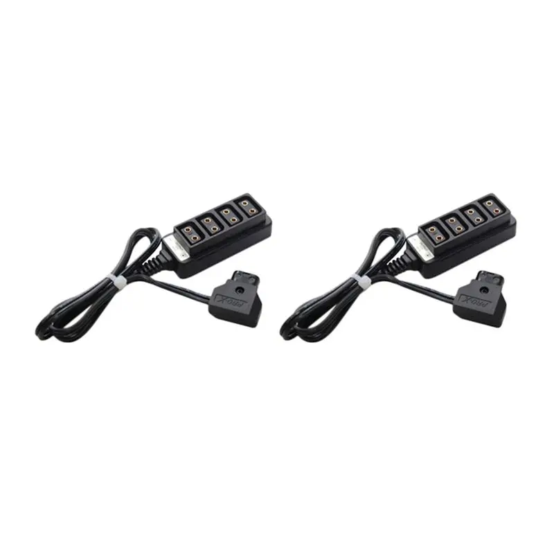 B04C-2X D-Tap Male To 4-Port P-Tap Female Camera Power Supply Distributor DTAP Fourway Splitter