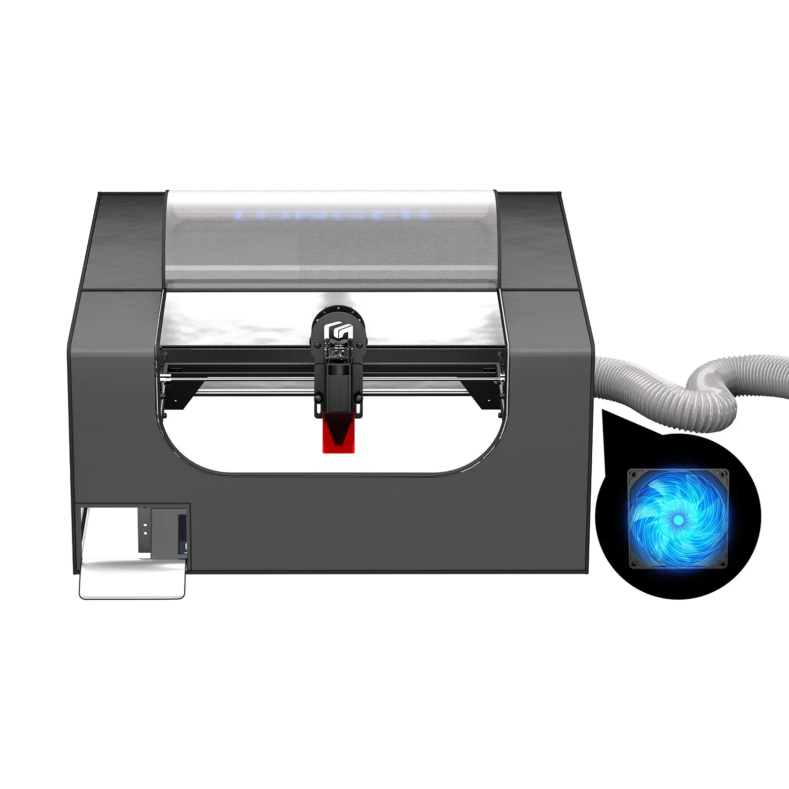 Laser Power Tool Accessories Enclosure for Longer Laser Engraver Ray5 for All Powers of Ray5 with Exhaust Fan Pipe Exhaust Air