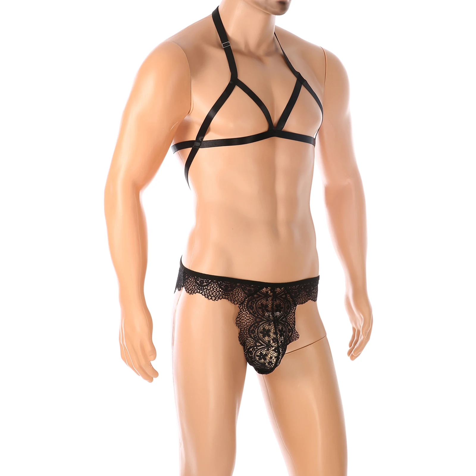 ملابس داخلية ذكية للرجال-ملابس داخلية دانتيل للرجال ، ملابس داخلية مثيرة ، مفرغة ، عبودية ، دمية ، بيبي دول ، زي قابل للتعديل