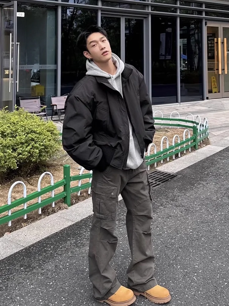 

Cleanfit American Sle Cotton Jaet Men's ort Pilot Coat Winter High-End Feeling Stand Collar Warmth Insulation Faion