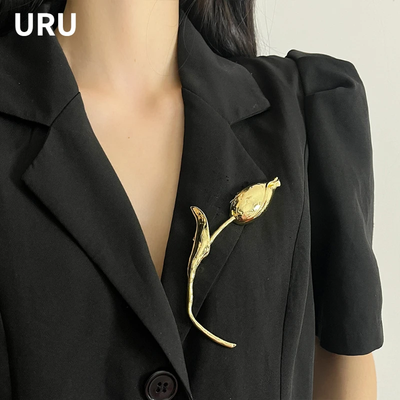 Moda jóias metal flor broche para presentes de festa feminino venda quente estilo bonito design acessório temperamento tendência legal