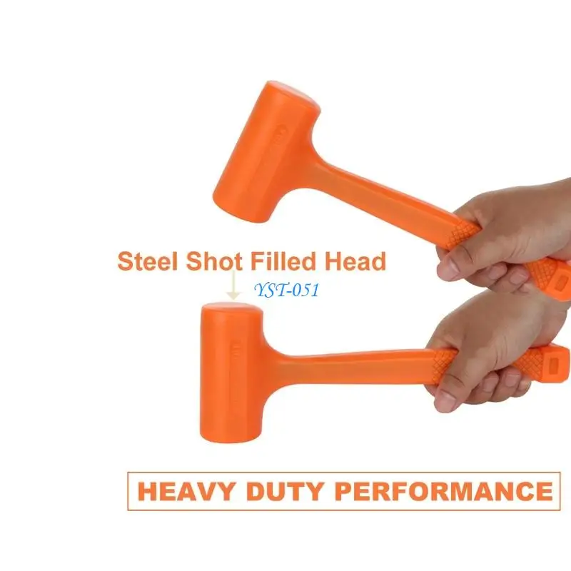 

E15A Precise None Rubber Hammer With Textured Grip For Mechanics Auto Repair And Woodworking Noise Reduction Striking