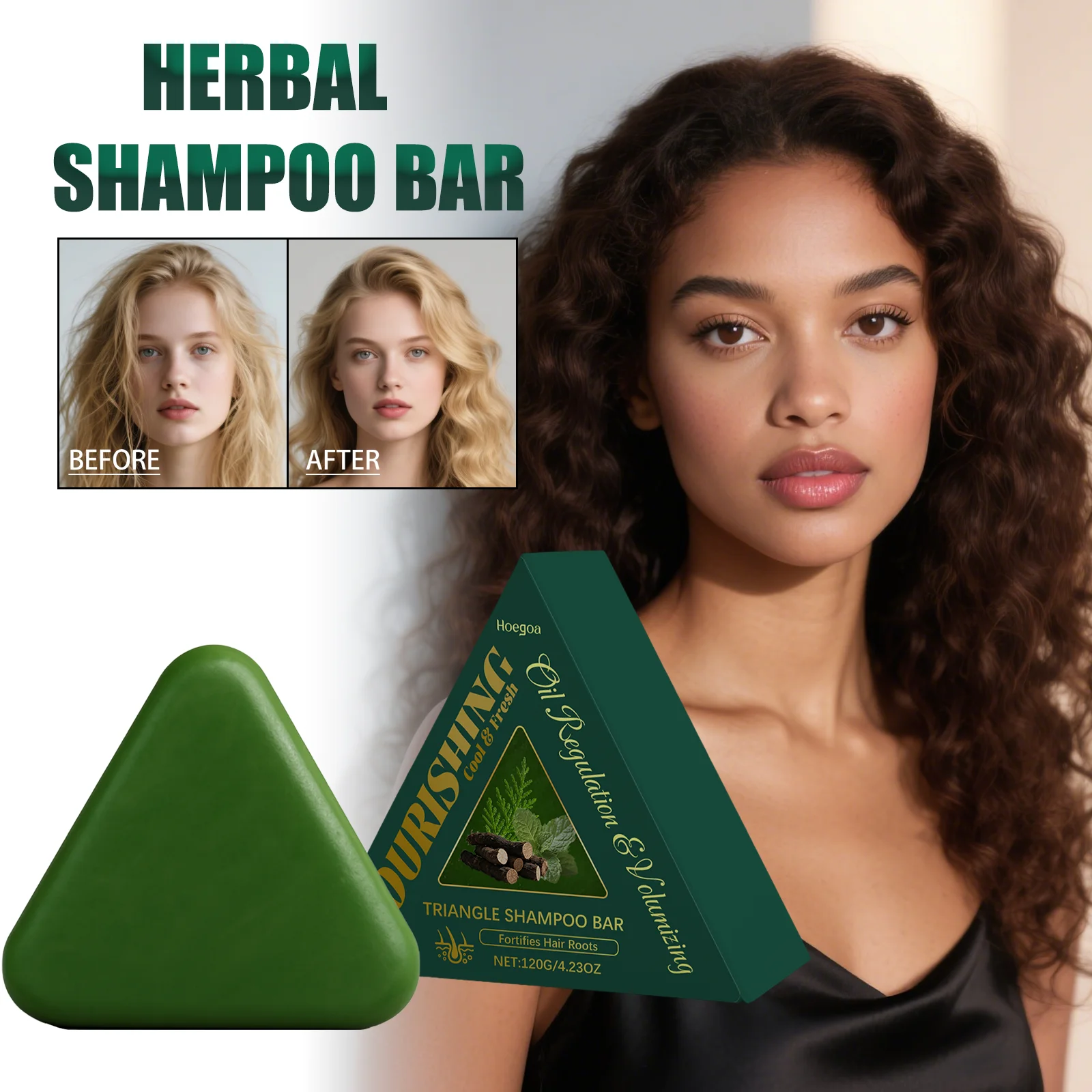 

Herbal Nourishing Shampoo Bar For Smooth Shiny Hair Natural Cleansing Solid Shampoo With Palm Oil 120g For Daily Hair Care