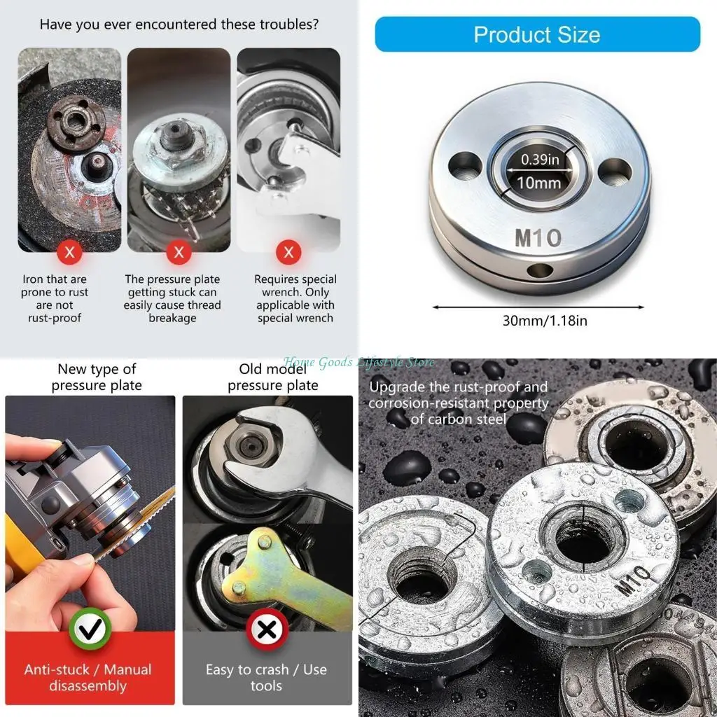 

E74E Гладкая роликовая пластина без блокировки, простой инструмент для разборки для угловых шлифовальных машин 100 моделей