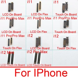 Conector FPC para iPhone 12 mini, 12, 11 Pro Max, digitalizador Lcd, Conector de pantalla táctil 3D, Clip en la placa base, Cable flexible