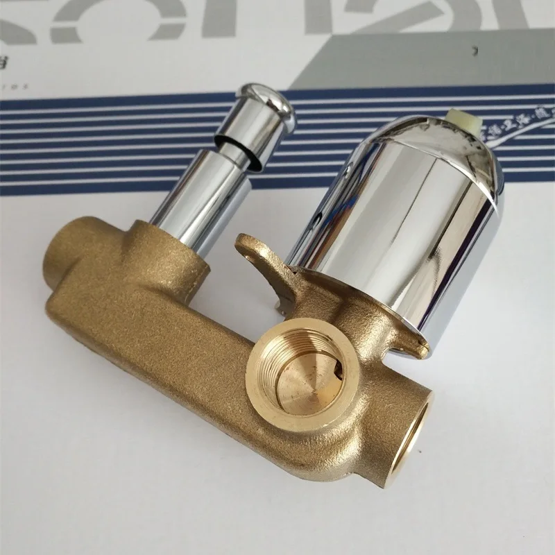 59# Solid Brass Shower Faucet Wall Mounted Shower Faucet 2 Inlet and 2 Output Mixed Water Valves Hot and Cold Mixer Shower Taps