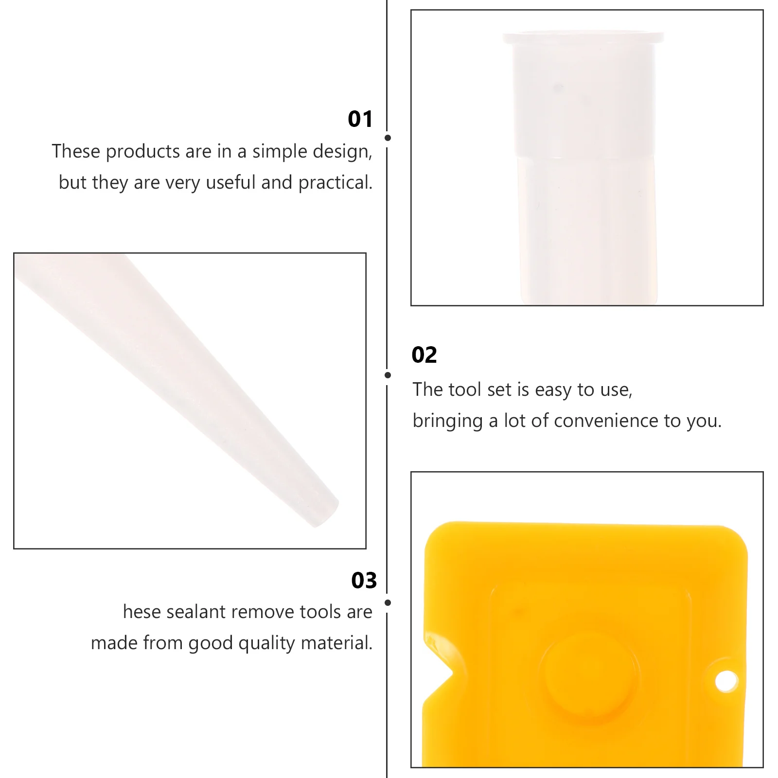 

36Pcs Caulking Finisher Nozzle Durable Practical Sealant Scraper Set Perfect for Kitchen Bathroom Sink Shower Silicone Glue