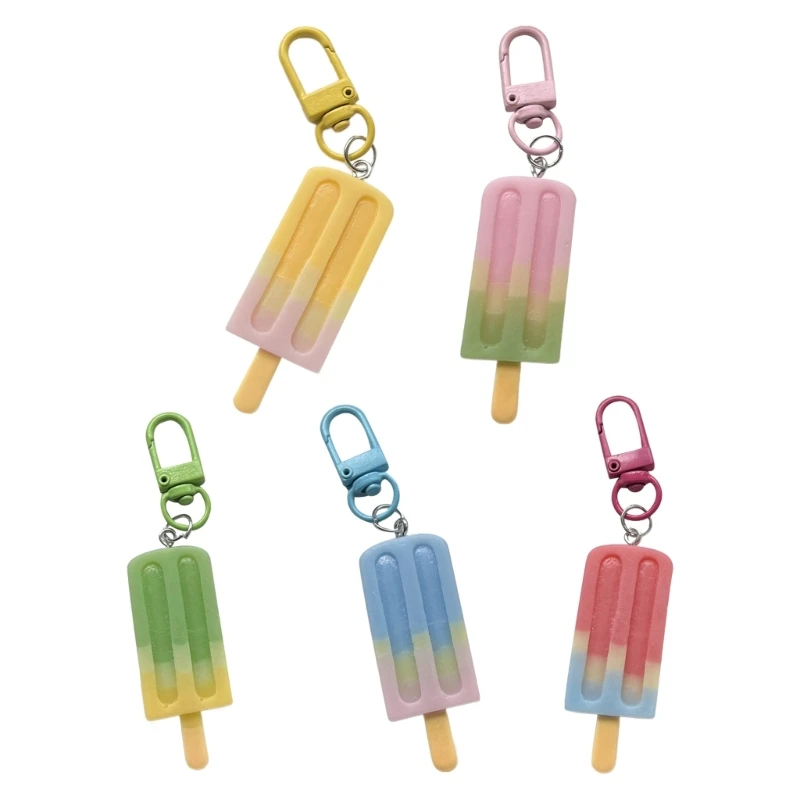 Popsicles Keychain for Women Ice Lolly Key Chain Handbag Ornament Fashionable Bag Pendant Adorment